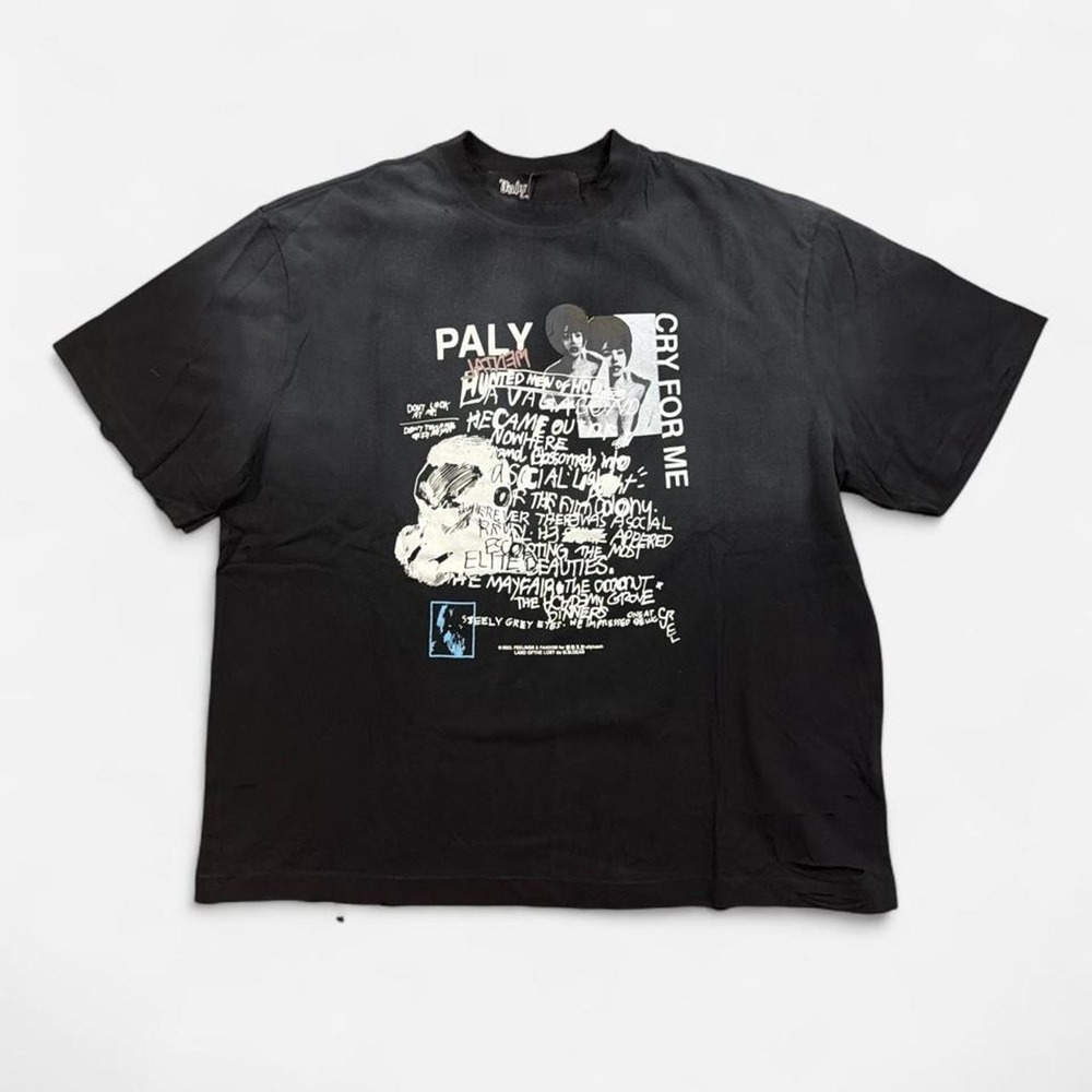 Paly Hollywood Cry For Me 80s Woman Graffiti T Shirt * M *